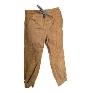 Youth Boys Retro Stitch Heathered Dark Khaki Joggers Pants - Sz 6